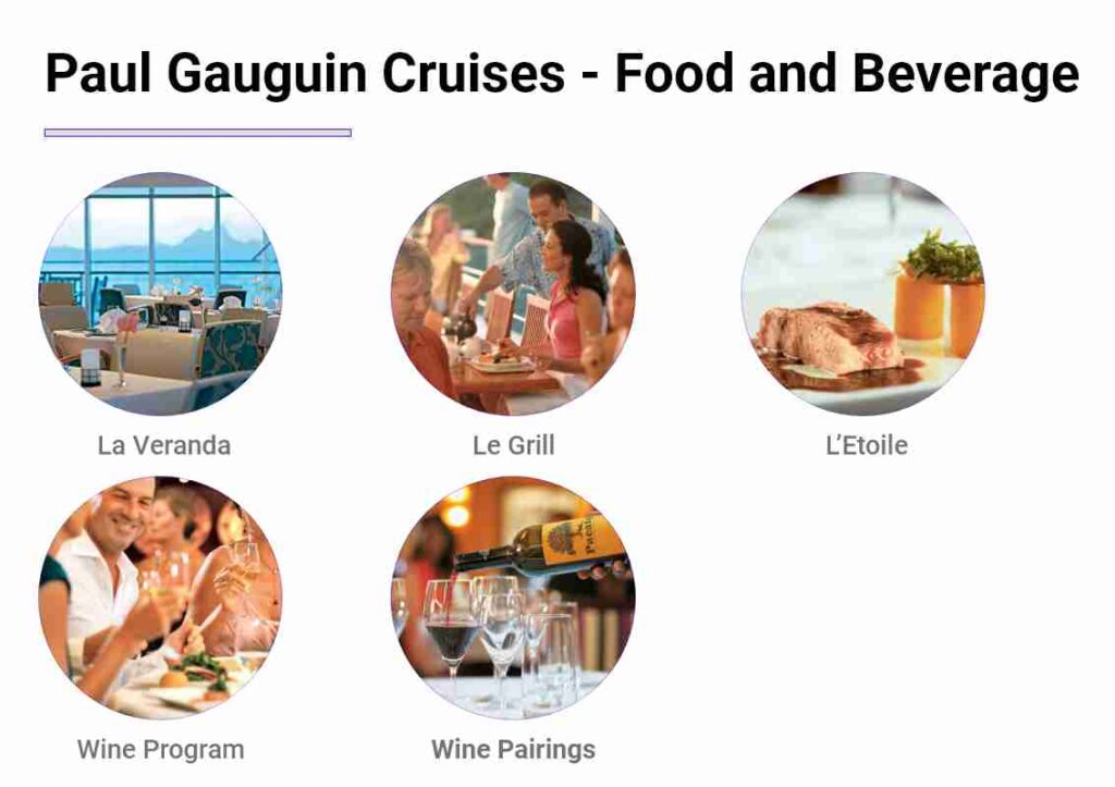 Paul Gauguin Cruises Review- Food and Beverage