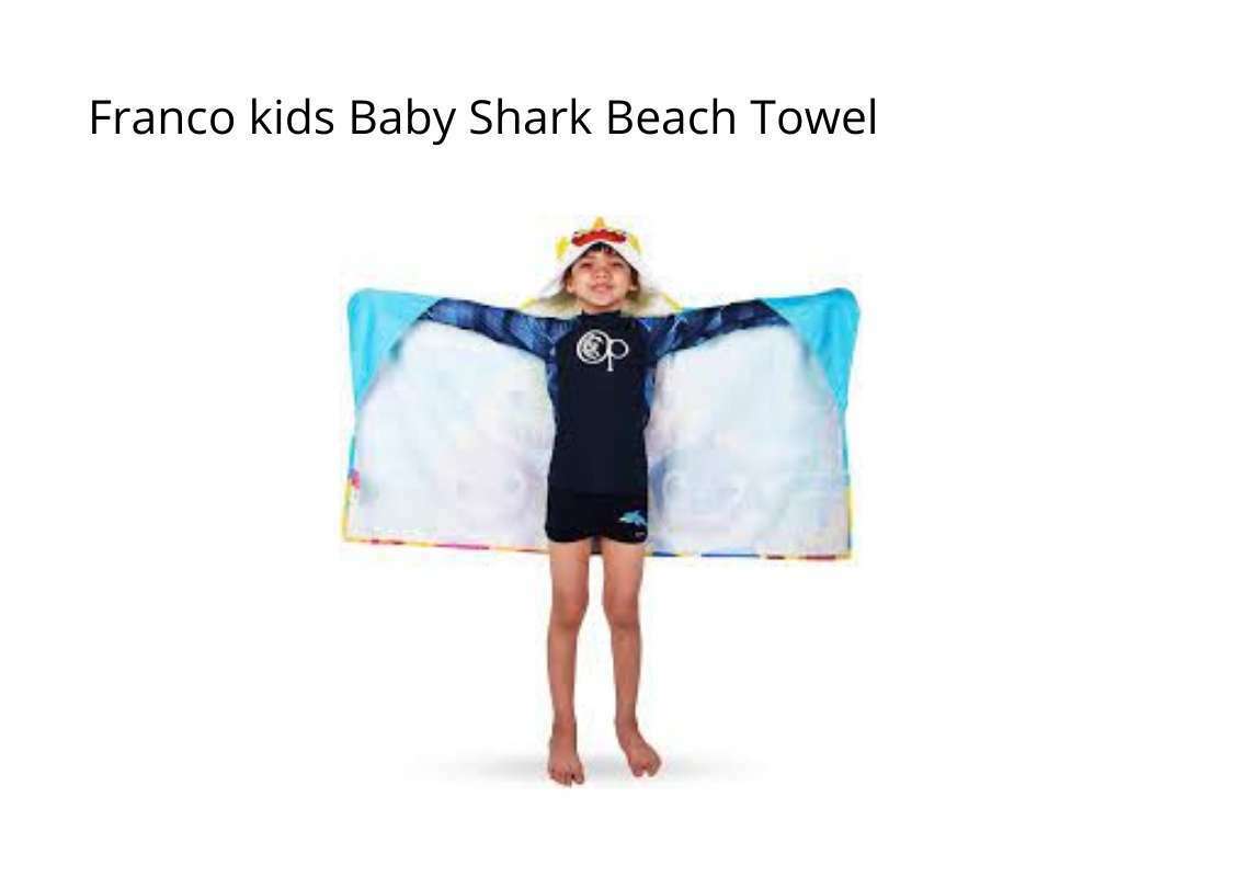 Franco kids Baby Shark Beach Towel