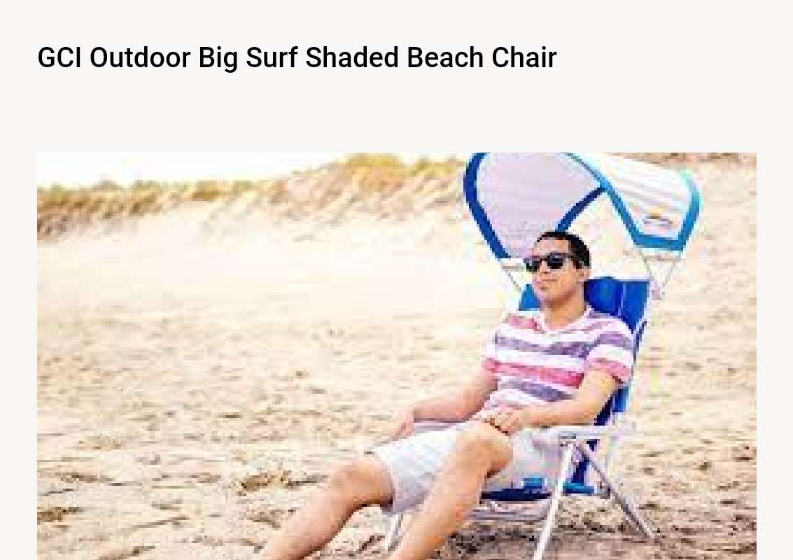 GCI Outdoor Big Surf Shaded Beach Chair
