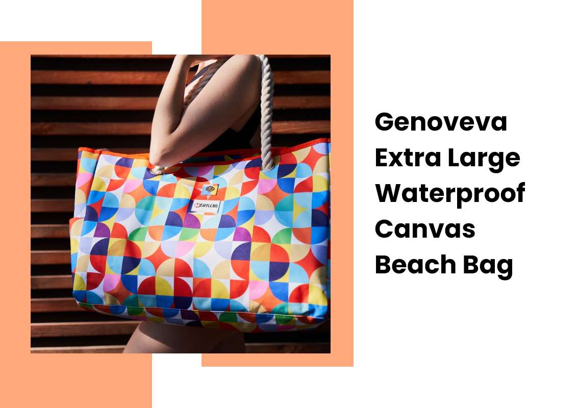 Genoveva Extra Large Waterproof Canvas Beach Bag