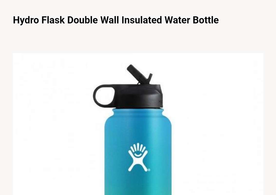 Hydro Flask Double Wall Insulated Water Bottle