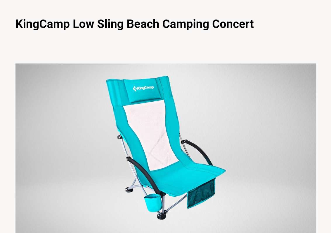 KingCamp Low Sling Beach Camping Concert