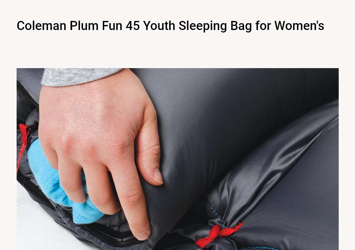 Coleman Plum Fun 45 Youth Sleeping Bag for Women's