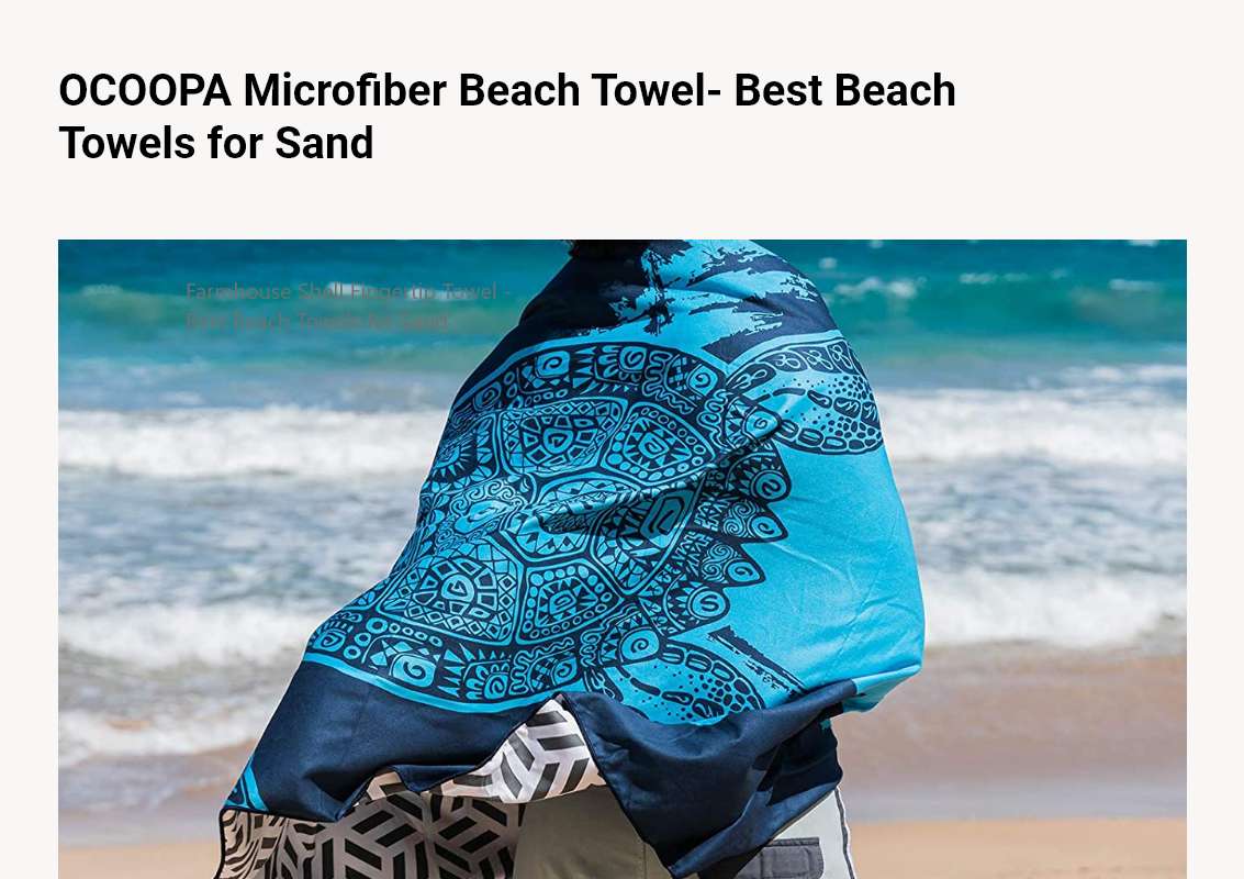 OCOOPA Microfiber Beach Towel- Best Beach Towels for Sand