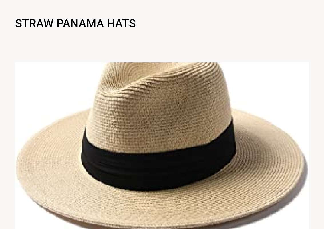 STRAW PANAMA HATS