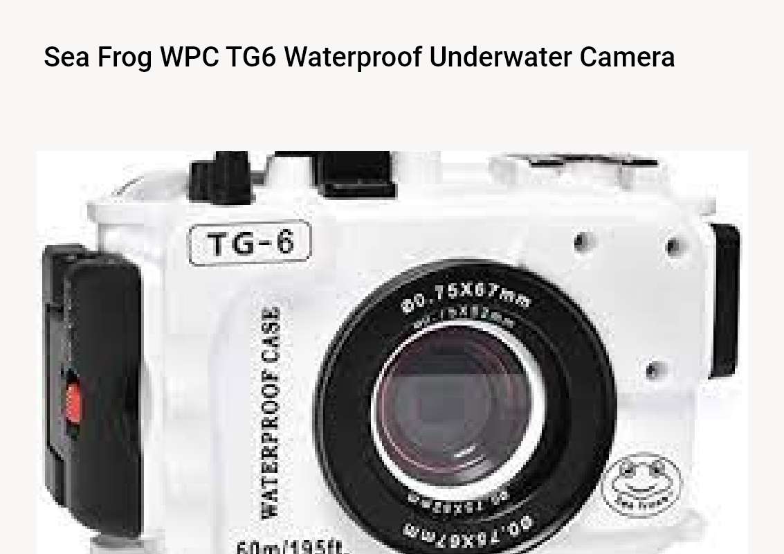 Sea Frog WPC TG6 Waterproof Underwater Camera